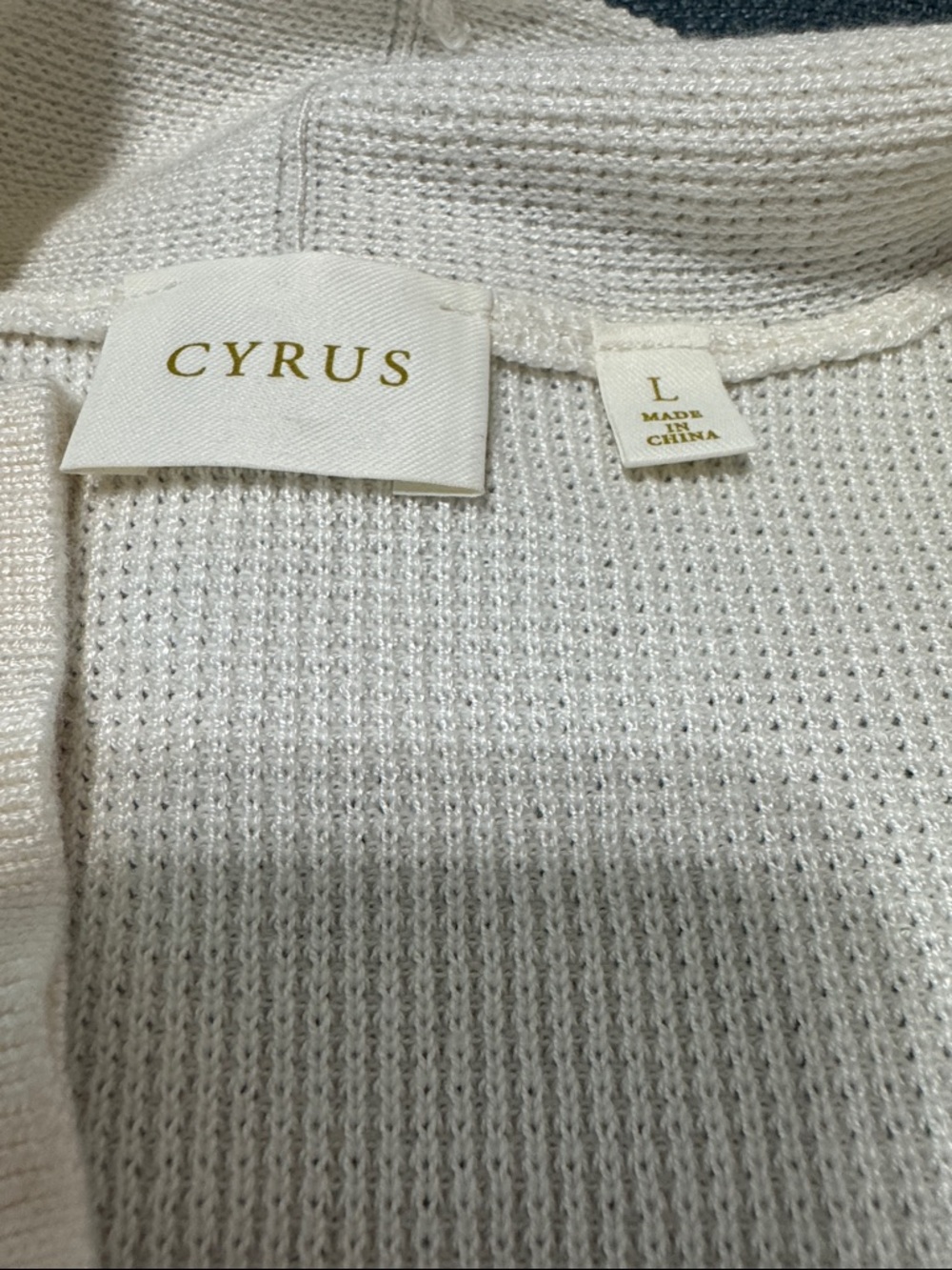 Cyrus Light Cream Open-Front Cardigan Women's Size Large Sweater in Cream NWT - Picture 4 of 13